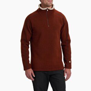 KUHL Europa Quarter Zip Fleece Burgundy Sweater Pull-over – Men’s med